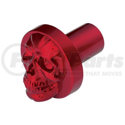 United Pacific 23924 Air Brake Valve Control Knob - Zinc Alloy, Skull Design, Screw-On, Candy Red