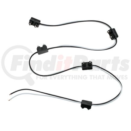 United Pacific 34242-5 Multi-Purpose Wiring Harness - 2-Prong Plug, with 6" Lead Between Plugs, 5 Plugs, 16 Gauge Wire, Universal
