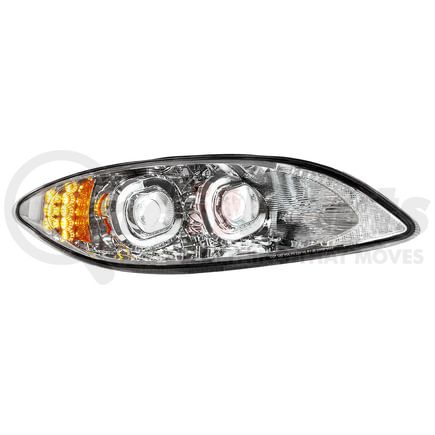 United Pacific 35868 Headlight Assembly - Passenger Side, Chrome, LED, for 2006-2017 International Prostar