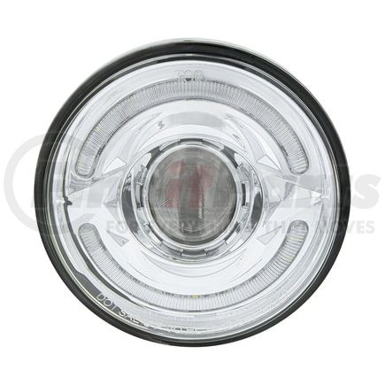 United Pacific 35888 Headlight - 60 LED, UltraLit, 5.75" Round, Left or Right, High Beam, Amber/White LED