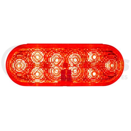 United Pacific 36076 Brake / Tail / Turn Signal Light - 6 in., Oval, Red LED, Red Heated Lens, DOT SAE Approved