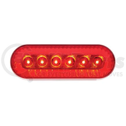 United Pacific 39218 Turn Signal Light - 20 LED, 6" Oval, Turbine Design, Red LED/Red Lens