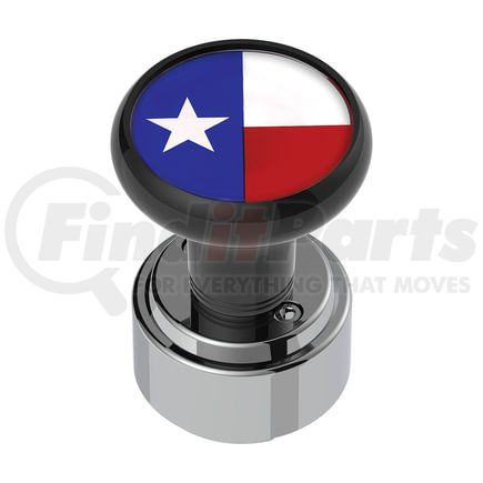 United Pacific 70349 Gearshift Knob - Black, Texas Flag, Round Grip, Screw Mount, 9/10 Speed Shifter