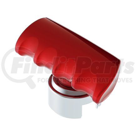 United Pacific 70848 Gearshift Knob - Red, T-Shaped Grip, Aluminum, Thread-On, 13/15/18 Speed Shifter