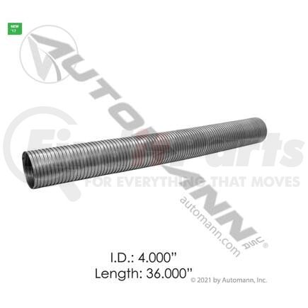 Automann 562.U7340-36SS304 Flex Tubing, 4 in. Diameter, 36 in. Length, 304 Stainless Steel