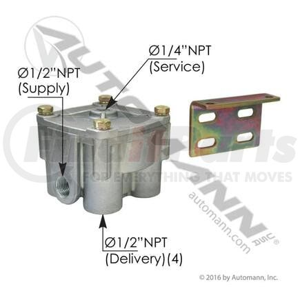 Automann 170.102626 Relay Valve, R12V Type, 4 PSI