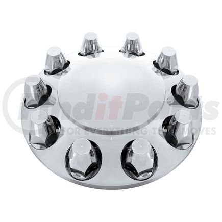 United Pacific 10135 Axle Cover - Dome, Front, Chrome, ABS Plastic, with 33mm Standard Style Push-On Nut Covers