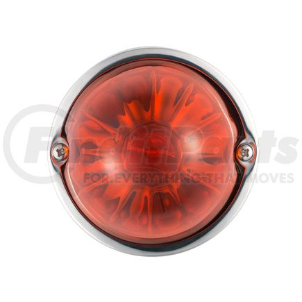 United Pacific 20721 Marker Light - Halogen, Dark Amber/Glass Lens with Watermelon Design, Large, Double Contact Bulb