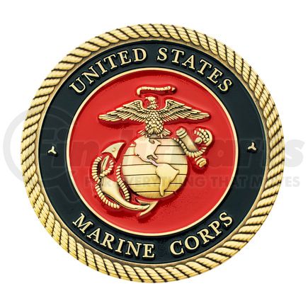 United Pacific 22977 Emblem - 1 3/4" U.S. Military Adhesive Metal Medallion, Marine Corps
