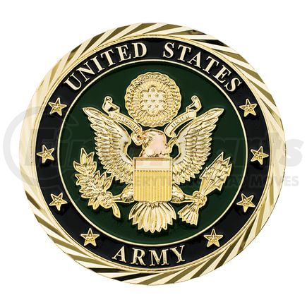 United Pacific 22975 Emblem - 1 3/4" U.S. Military Adhesive Metal Medallion, Army