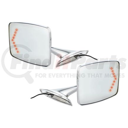United Pacific 111111 Door Mirror - RH and LH, with LED Turn Signal, For 1973-1987 Chevy and GMC Truck