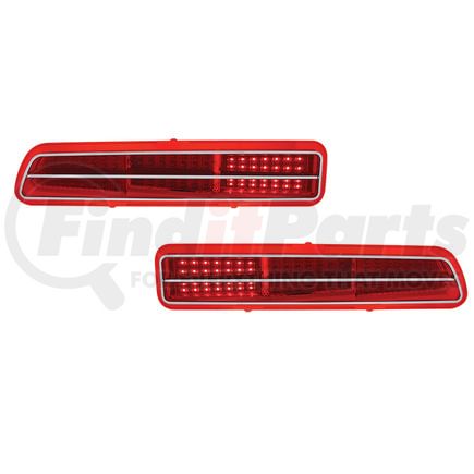 United Pacific 111116 Tail Light - RH and LH, 84 Sequential LEDs, with SS Trim, For 1969 Chevrolet Camaro