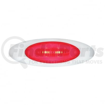 United Pacific 36985B Clearance/Marker Light - M5 Millenium "Glo" Light, Red LED/Red Lens, with Chrome Plastic Bezel, 6 LED