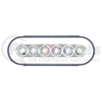United Pacific 37009B Back-Up Light - 21 LED 6" GLO Series, Oval, with Rear Plastic Housing