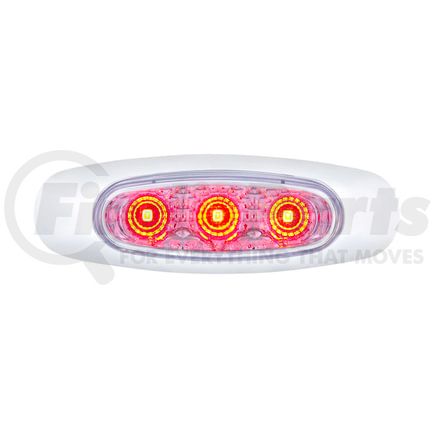 United Pacific 39312B Side Marker Light - 5 LED, with Side Ditch Light, Red LED/Clear Lens