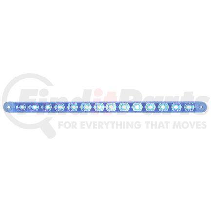 United Pacific 39483B Auxiliary Light - Auxiliary Strip Light, 14 LED 12", Blue LED/Clear Lens