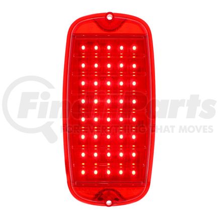 United Pacific CTL6066FSLED Tail Light Lens - 40 LED, Red, for 1960-1966 Chevy and GMC Fleetside Truck