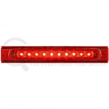 United Pacific 37166 Conspicuity Reflector Plate Light - 10 LED, with Red Reflector, Red LED/Red Lens