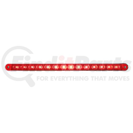 United Pacific 39607 Brake/Tail/Turn Signal Light - 14 LED 12", Bar, with Bezel, Red LED/Red Lens
