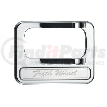 United Pacific 40976 Rocker Switch Cover - Fifth Wheel, Chrome, with Stainless Plaque, for Peterbilt