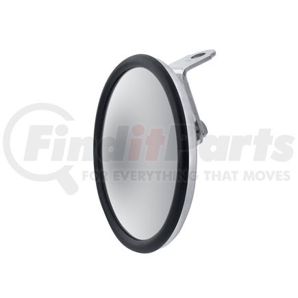 United Pacific 60030 Door Blind Spot Mirror - Convex, 5", Stainless Steel, with Centered Mounting Stud
