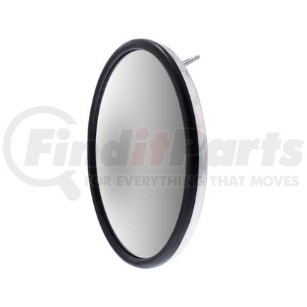 United Pacific 60031 Door Blind Spot Mirror - Convex, 6", Stainless Steel, with Centered Mounting Stud