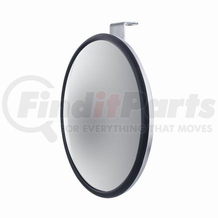 United Pacific 60033 Door Blind Spot Mirror - Convex, 7.5", Stainless Steel, with Offset Mounting Stud