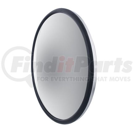 United Pacific 60034 Door Blind Spot Mirror - Convex, 8.5", Stainless Steel, with Centered Mounting Stud