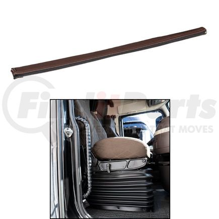 United Pacific 70419 Grab Handle - Grab Bar Cover, 27.5" Driver Assist, Brown Engineered Leather