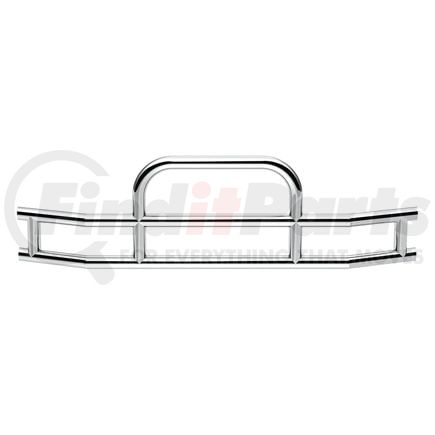 United Pacific 80000 Grille Guard - Stainless Steel, 3" Tubular Welded, Heavy Duty, Polished