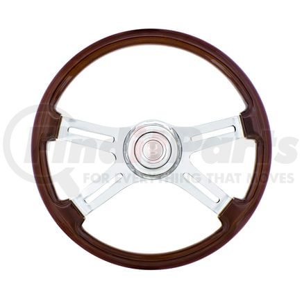 United Pacific 88310 Steering Wheel - 18" 4 Spoke, with Chrome Horn Bezel and Horn Button