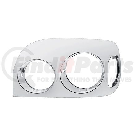 United Pacific 32378 Headlight Bezel - Driver Side, Chrome, for 1996-2004 Freightliner Century