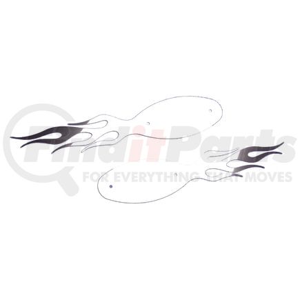 Panelite 10832008 HOOD EMBLEM ACCENT, PB FLAMING OVAL