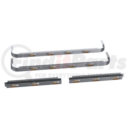 Panelite 10975162 TRIM CAB/80" SLEEPER PB 567 HERITAGE 2018+ M1 AMBER LED (3/4) SS