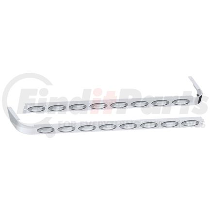 Panelite 10982190 SLEEPER SKIRT PAIR PB 389 '18+ 70" LONG 3" WIDE W/M1 AMBER CLEAR LED (8)
