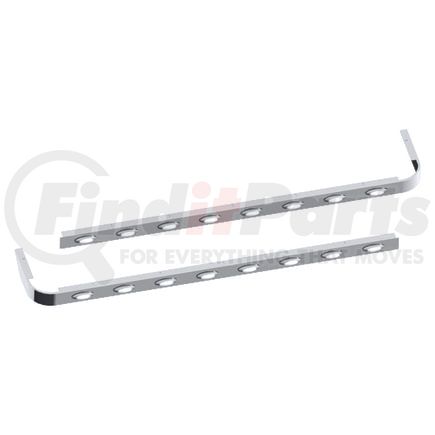 Panelite 10982502 SLEEPER SKIRT PAIR PB '87-'17 70" LONG 3" WIDE W/M5 AMBER CLEAR LED (8)