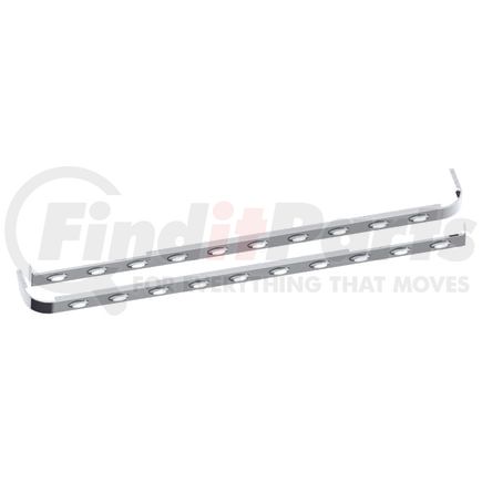 Panelite 10982571 SLEEPER SKIRT PAIR PB 579 CAB EXH 80" LONG W/EXT 3" W W/M5 AMBER CLEAR LED (10)