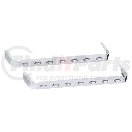 Panelite 10982589 SLEEPER SKIRT PAIR PB 389 LH '18+ 72" LONG 4" WIDE W/M5 AMBER CLEAR LED (7)