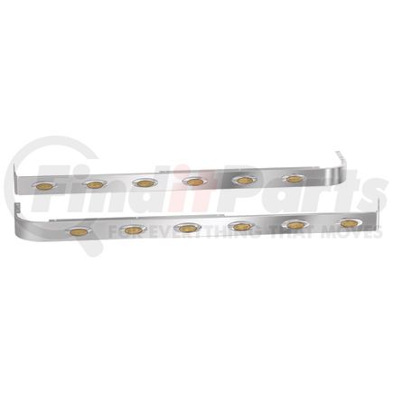 Panelite 10982596 SLEEPER SKIRT PAIR PB 579 44" LONG W/EXT CAB EXH 3"WIDE W/M5 AMBER LED(6)