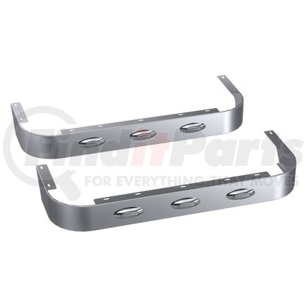 Panelite 10982593 SLEEPER SKIRT PAIR PB 389 LH '18+ 44" LONG 4" WIDE W/M5 AMBER CLEAR LED (3)