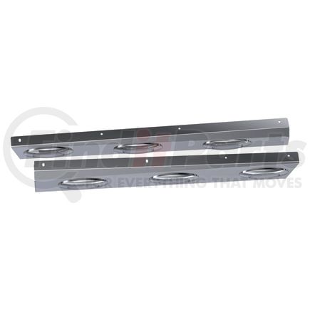 Panelite 10992139 ELITE CAB SKIRT PAIR PB 389 SH '18+ 4" WIDE W/M1 AMBER CLEAR LED (3)