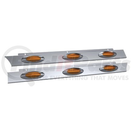 Panelite 10992150 CAB SKIRT PAIR PB 567 SET-FORWARD AXLE 2.85" WIDE W/M1 AMBER LED (3)