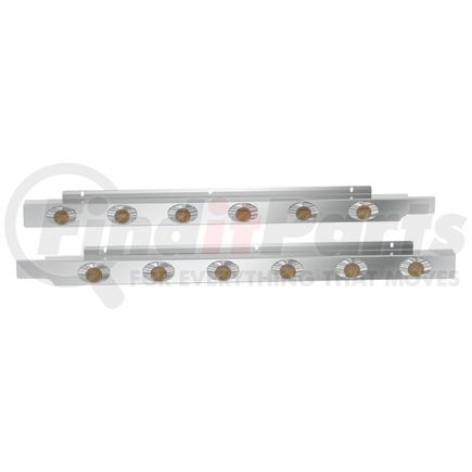 Panelite 10992325 CAB SKIRT PAIR PB 579 UNDERBODY EXH 2.5" WIDE W/M3 AMBER CLEAR LED (6)