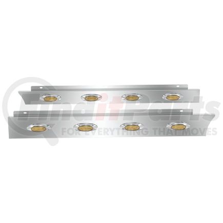 Panelite 10992500 CAB SKIRT PR PB 567 SFA '18+ DAYCAB CME 4"/2.75" WIDE W/M5 AMBER LED (4)