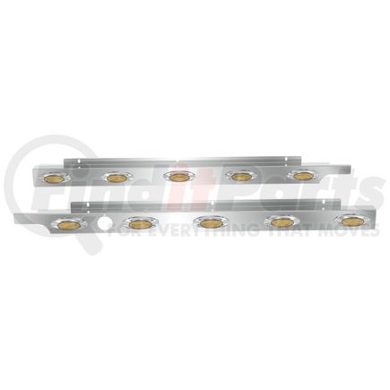 Panelite 10992610 CAB SKIRT PAIR PB 579 LH UNDERBODY EXH 2.5" WIDE W/M5 AMBER LED (5) W/2 BH