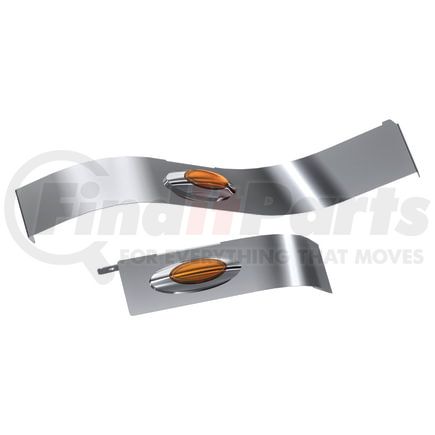 Panelite 20962038 TRANSITION PANEL PAIR, KW W990 76" SLEEPER (1/1) M5 AMBER LED- CAB EXHAUST SS