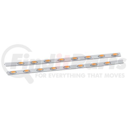 Panelite 20982539 SLEEPER SKIRT PAIR KW T680 76" LONG W/EXT 2.5" WIDE W/M5 AMBER LED (8)