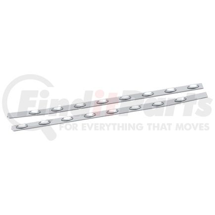 Panelite 20982540 SLEEPER SKIRT PAIR KW T680 76" W/EXT 2.5" WIDE W/M5 AMBER CLEAR LED (8)