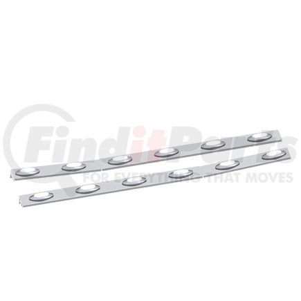 Panelite 20982542 SLEEPER SKIRT PAIR KW T680 52" LONG WEXT 2.5" WIDE W/M5 AMBER CLEAR LED (6)
