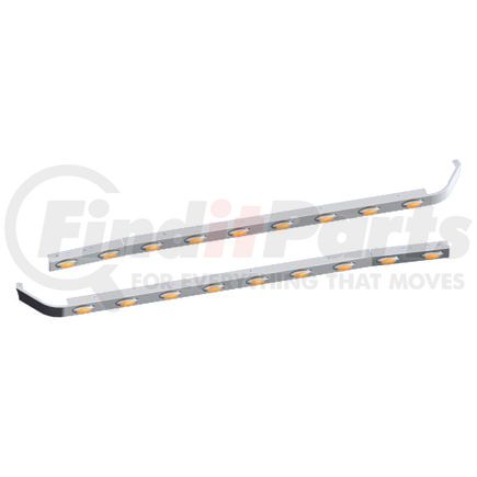 Panelite 20982545 SLEEPER SKIRT PAIR KW T680 76" LONG W/EXT CAB MNT EXH W/M5 AMBER LED (9)